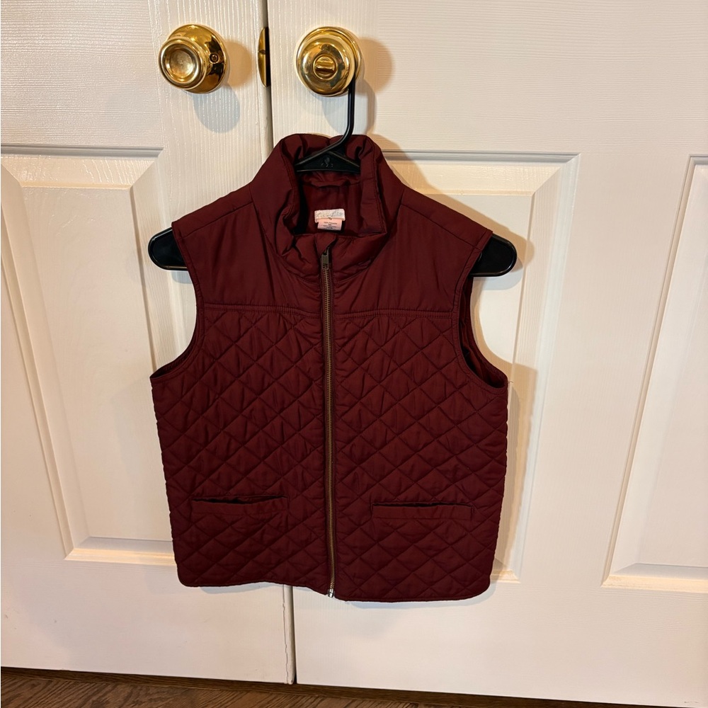 Crewcuts Quilted Vest in Deep Red